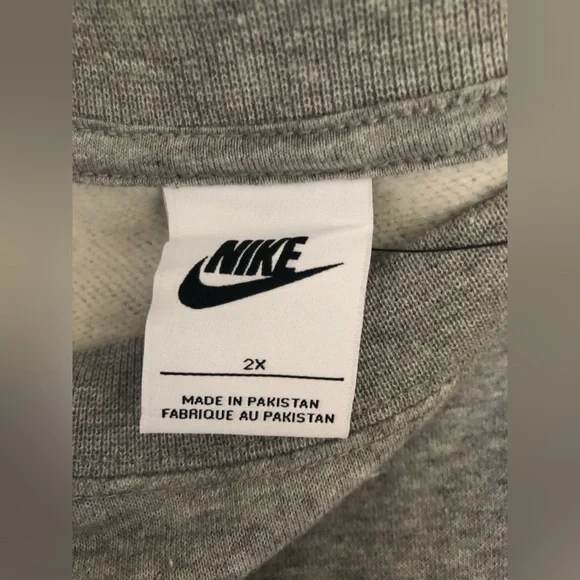NEW Nike Women’s Grey Pullover Drop Shoulder Sweater 2X - Picture 9 of 11